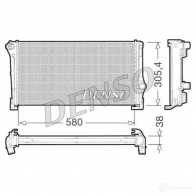 Радиатор охлаждения двигателя DENSO 8717613472590 Fiat Idea (350) 1 Минивэн 1.3 D Multijet 70 л.с. 2004 – 2025 RDQ LS DRM09107