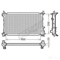 Радиатор охлаждения двигателя DENSO 8717613492512 Ford Focus 1 Хэтчбек 1.6 16V Flexifuel 102 л.с. 2002 – 2004 IPO T3X DRM10003