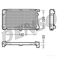 Радиатор охлаждения двигателя DENSO 8717613468333 807143 WX80 H DRM05033