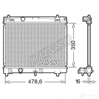 Радиатор охлаждения двигателя DENSO MN0S D5Z DRM50103 8717613401682 Toyota Yaris (XP90) 2 Хэтчбек 1.3 3 VVT i (NSP90) 100 л.с. 2008 – 2025