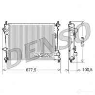 Радиатор охлаждения двигателя DENSO 4PY QA drm09037 Fiat Multipla (186) 1 Минивэн 1.9 JTD (186AxE1A) 120 л.с. 2002 – 2010 8717613472118