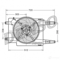 Вентилятор радиатора DENSO 8717613463758 805568 DER01017 WD0G 5