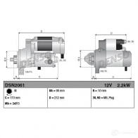 Стартер DENSO DSN2061 8717613114049 1424325710 C7EJ LB - Изображение 3