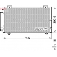 Радиатор кондиционера DENSO Toyota Corolla (E120) 9 Хэтчбек 2.0 D 4D (CDE120R. CDE120L) 116 л.с. 2003 – 2007 J NNJBRM DCN50130