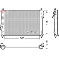 Радиатор охлаждения двигателя DENSO 1440122759 KA2T X9 DRM15015