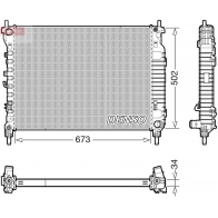 Радиатор охлаждения двигателя DENSO DRM20125 4QXA 2M0 1440122766