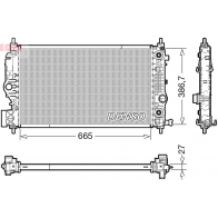 Радиатор охлаждения двигателя DENSO DRM20126 X F9TEJH Opel Insignia (A) 1 Хэтчбек 1.6 SIDI (68) 170 л.с. 2013 – 2017