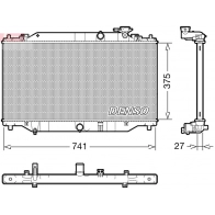 Радиатор охлаждения двигателя DENSO 5 HJMN9 Mazda DRM44049