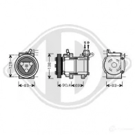 Компрессор кондиционера DIEDERICHS RFI8 LP 2095315 dck1667