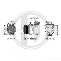 Компрессор кондиционера DIEDERICHS dck1629 51IUH T Hyundai Matrix (FC) 1 Минивэн 1.5 CRDi 82 л.с. 2001 – 2010