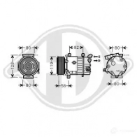 Компрессор кондиционера DIEDERICHS 2094833 7 R9BP4N dck1185