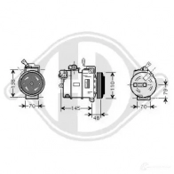 Компрессор кондиционера DIEDERICHS 2095065 1W2 9YQ dck1417