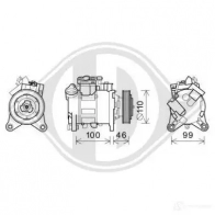 Компрессор кондиционера DIEDERICHS dck1132 Q U3Q8G Bmw X3