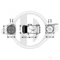 Компрессор кондиционера DIEDERICHS 2095125 dck1477 2J G6DSC