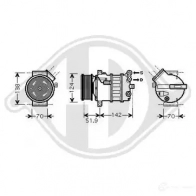 Компрессор кондиционера DIEDERICHS 2094659 IX P4M dck1011