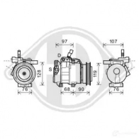 Компрессор кондиционера DIEDERICHS 2095324 Q95S RE dck1676