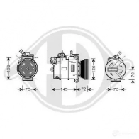 Компрессор кондиционера DIEDERICHS dck1401 3K0NH M 2095049