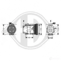 Компрессор кондиционера DIEDERICHS 2094853 T E0B784 dck1205
