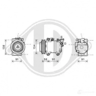 Компрессор кондиционера DIEDERICHS dck1199 2094847 CYW7BJ D