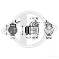 Компрессор кондиционера DIEDERICHS 8B2 RJV dck1291 2094939