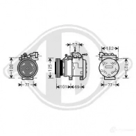 Компрессор кондиционера DIEDERICHS 2095328 MO VQ5M7 dck1680