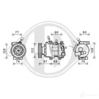 Компрессор кондиционера DIEDERICHS dck1651 2095299 4V B3MS