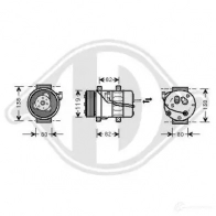 Компрессор кондиционера DIEDERICHS dck1592 NTXW33 B Volvo V70 2 (285) Универсал 2.4 Bifuel (LPG) 140 л.с. 2001 – 2007