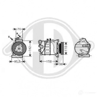 Компрессор кондиционера DIEDERICHS D Y0H0 2095243 dck1595