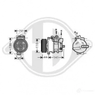 Компрессор кондиционера DIEDERICHS 2094996 dck1348 22 PWM