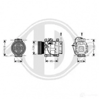 Компрессор кондиционера DIEDERICHS D6NOT R 2094852 dck1204