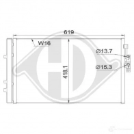 Радиатор кондиционера DIEDERICHS dcc1581 J01G O 2093738