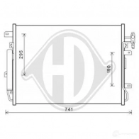 Радиатор кондиционера DIEDERICHS IQ6 3PV Land Rover Range Rover dcc1556