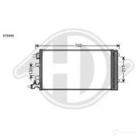 Радиатор кондиционера DIEDERICHS 8446500 Renault Megane (BZ) 3 Хэтчбек 1.6 16V (BZ0H) 101 л.с. 2008 – 2024 R LR87