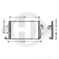 Радиатор кондиционера DIEDERICHS dcc1436 ML9J O5A 2093593