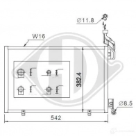 Радиатор кондиционера DIEDERICHS dcc1179 S H8YI 2093336