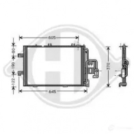 Радиатор кондиционера DIEDERICHS 3GY9F 1 Opel Combo (C) 2 Минивэн 1.4 90 л.с. 2004 – 2011 8181310