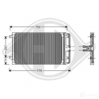 Радиатор кондиционера DIEDERICHS 2093219 A50H GP4 dcc1058