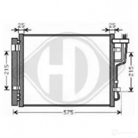 Радиатор кондиционера DIEDERICHS 8683504 Hyundai i30 1 6288W