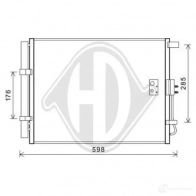 Радиатор кондиционера DIEDERICHS dcc1925 Hyundai i30 YD D0HMQ