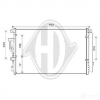 Радиатор кондиционера DIEDERICHS 9SF 2DB dcc1522 2093679