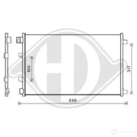 Радиатор кондиционера DIEDERICHS LH K3J 2093275 dcc1115