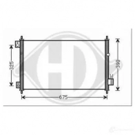 Радиатор кондиционера DIEDERICHS 06HF F 8521903 Honda Accord 7 (CM, CN) Универсал 2.2 i CTDi (CN2) 140 л.с. 2004 – 2008