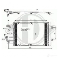 Радиатор кондиционера DIEDERICHS Opel O2J4J 38 8180606