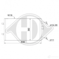 Радиатор кондиционера DIEDERICHS dcc1343 2093500 5D585 S