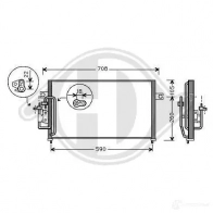Радиатор кондиционера DIEDERICHS 8 9FEPF dcc1513 2093670