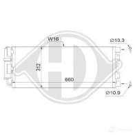 Радиатор кондиционера DIEDERICHS 2093709 dcc1552 YXPI Y
