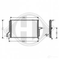 Радиатор кондиционера DIEDERICHS D7E 7H8 Opel dcc1281