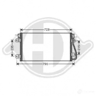 Радиатор кондиционера DIEDERICHS 2093507 4 UN2Q dcc1350