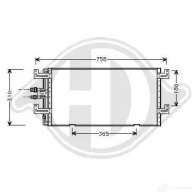 Радиатор кондиционера DIEDERICHS 7U 5U60 2093588 dcc1431