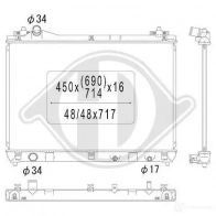 Радиатор кондиционера DIEDERICHS 2093222 VWH6 C4 dcc1062